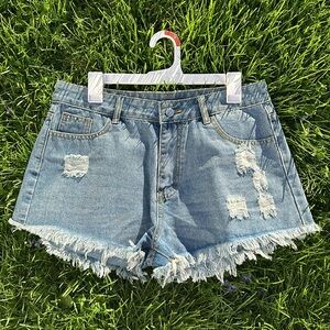 New Jean Shorts High Rise Short Raw Hem 30” Waist Heritage Falmer